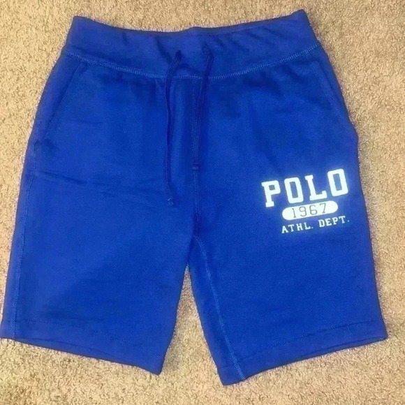 NEW Polo Ralph Lauren Men's 8.5 inch Inseam Fleece Shorts RoyalBlue - Picture 2 of 7